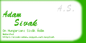 adam sivak business card